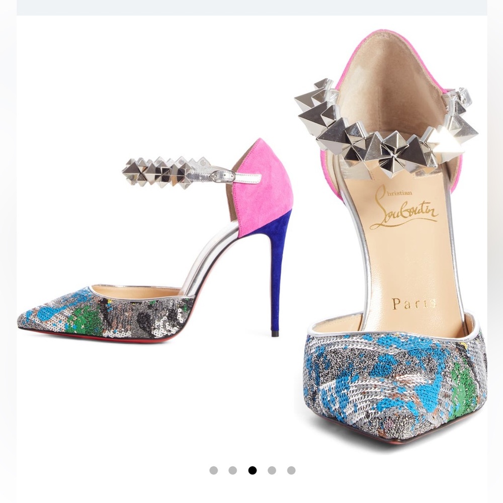 Christian Louboutin Planet Chic d’Orsay Embellished pumps - 7.5/37.5 - Picture 2 of 12